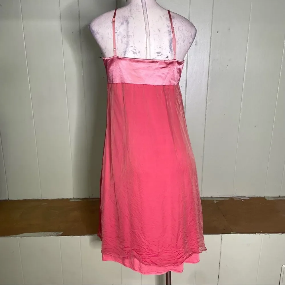 Y2K Maria Bianca Nero Silk Fairycore Whimsigoth Babydoll Slip Dress Large‎